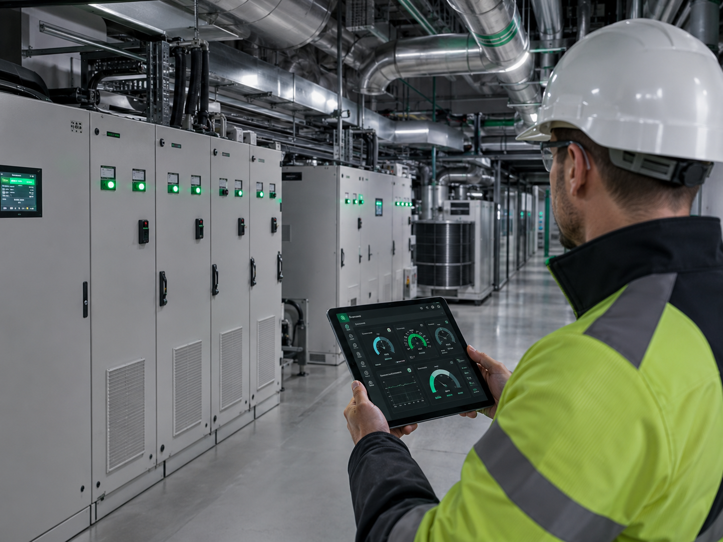 Technical plant room — supervision of fixed facilities and dedicated power SCADA