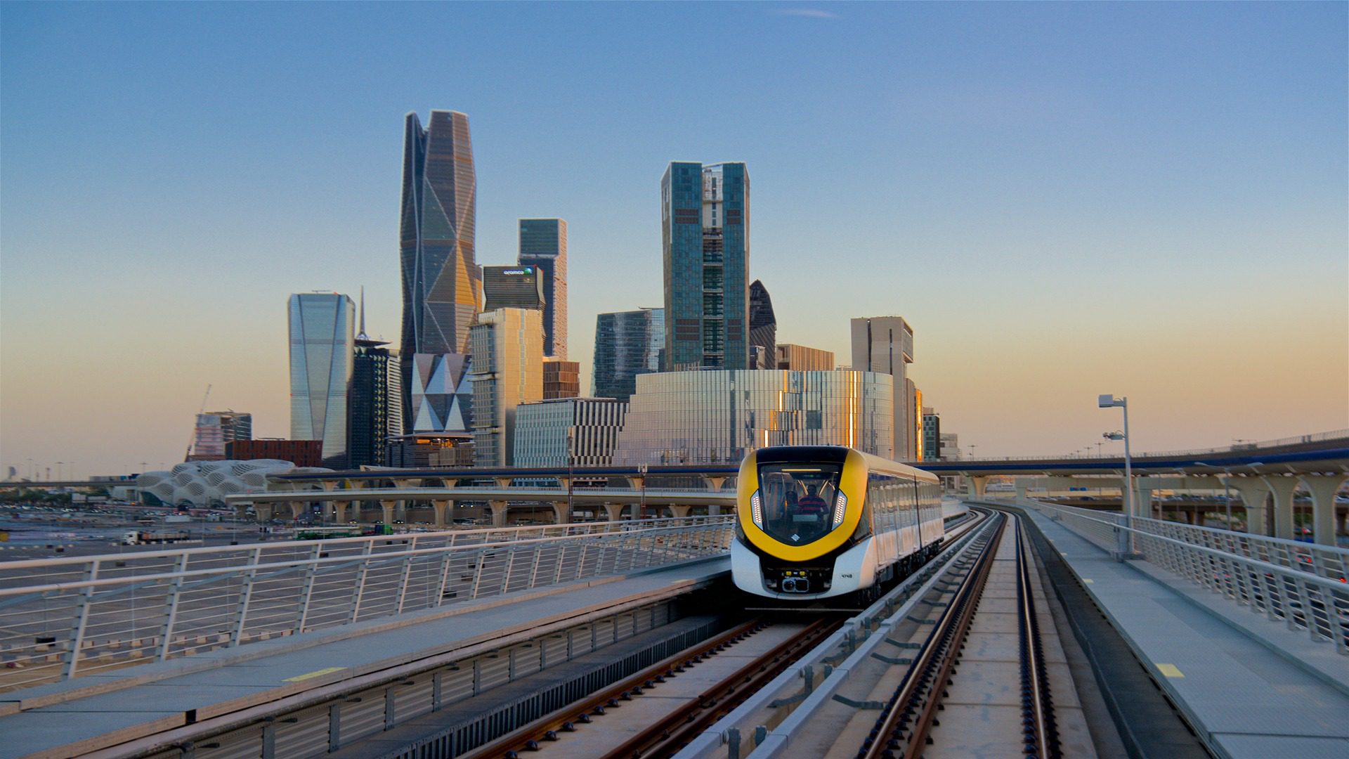 Riyadh Metro station and train
